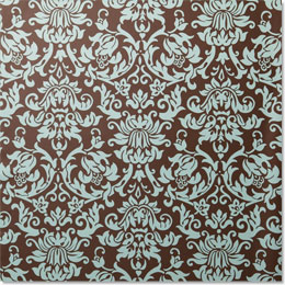 Wrapping paper in damask pattern